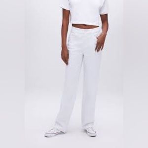 GOOD AMERICAN 90’s RELAXED WHITE JEANS SIZE SIX